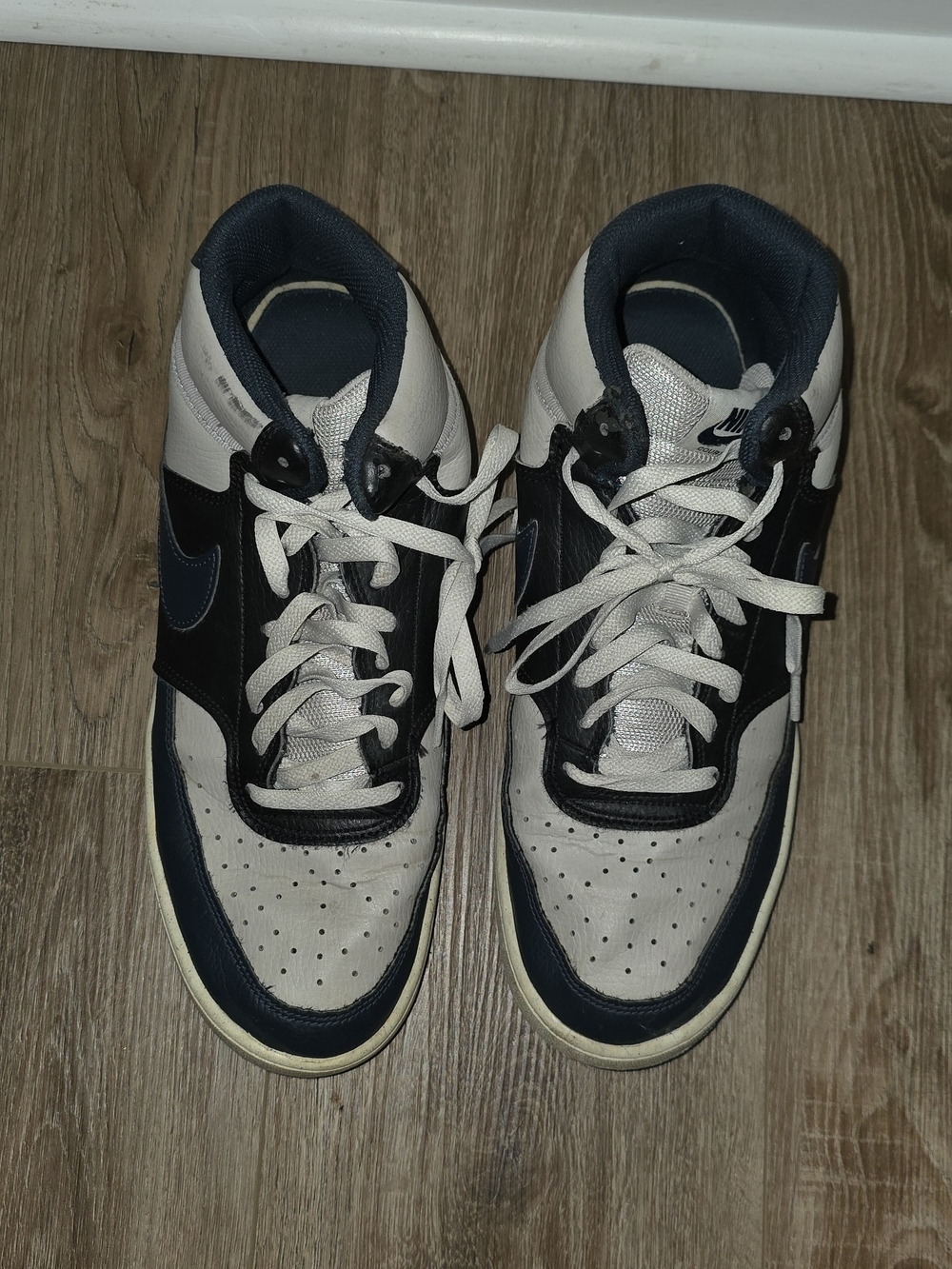 Nike Men’s Navy and Gray High-Top Sneakers